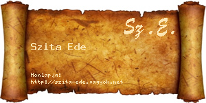 Szita Ede névjegykártya